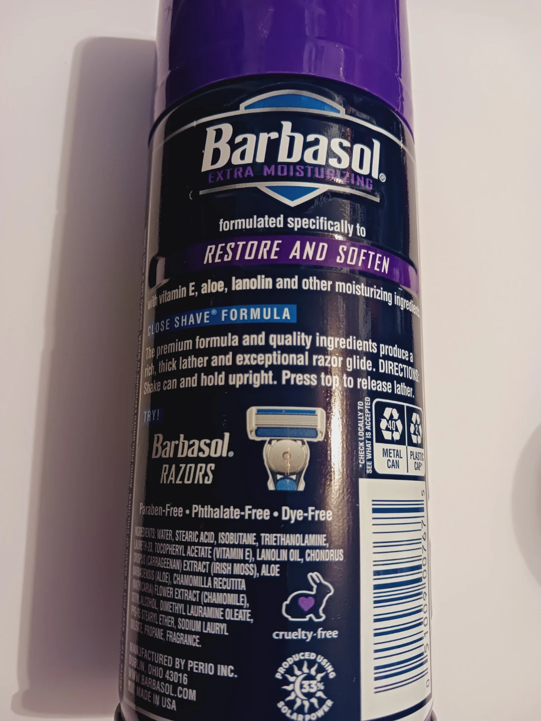 New !! Barbasol Extra Moisturizing Shaving Cream Vitamin E .7 oz - photo 4