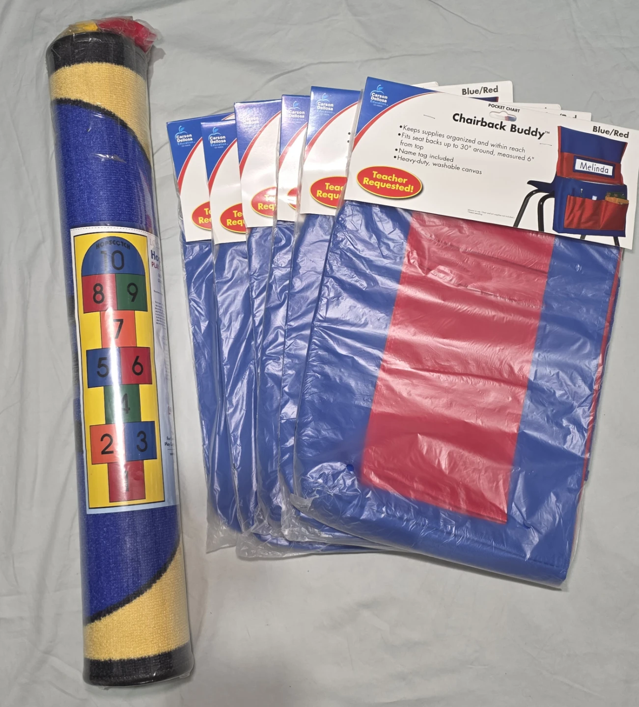 Hopscotch Play Carpet and 6 Chair Cubby for classrooms - photo 2