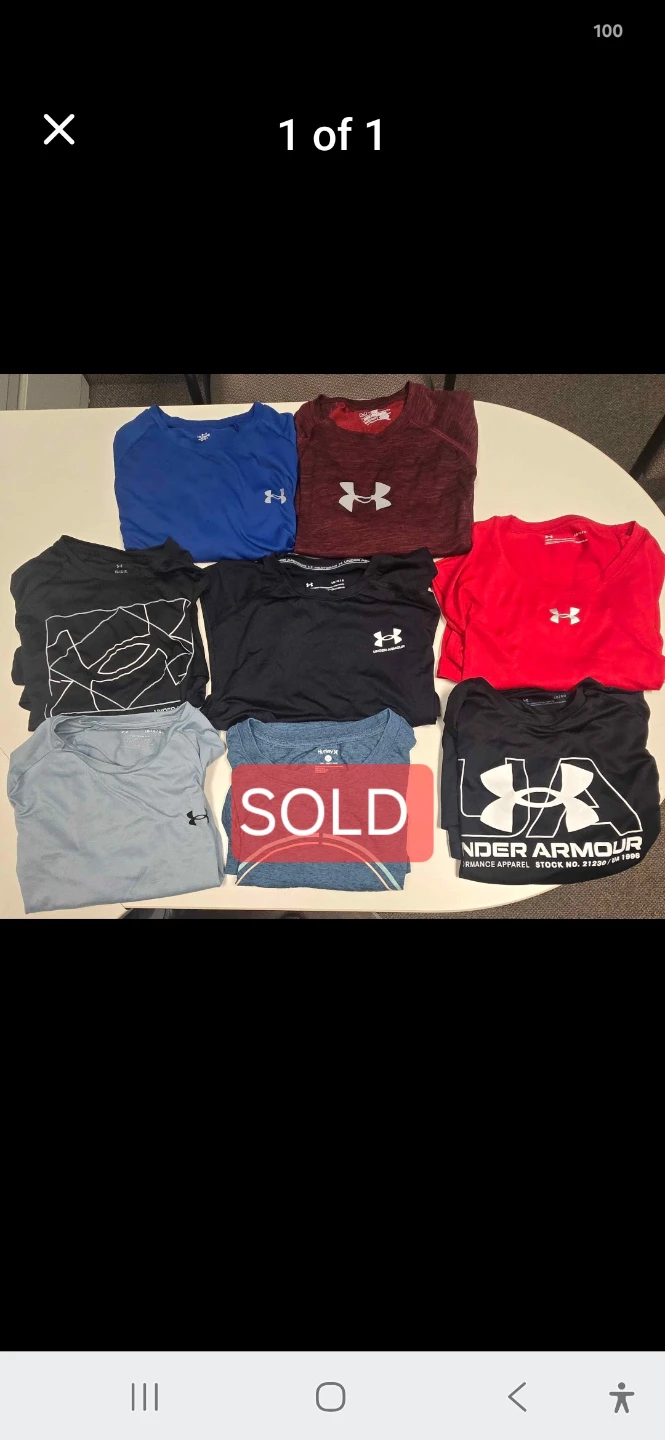 Men's Large TEES.  7 Under Armour.   EUC.