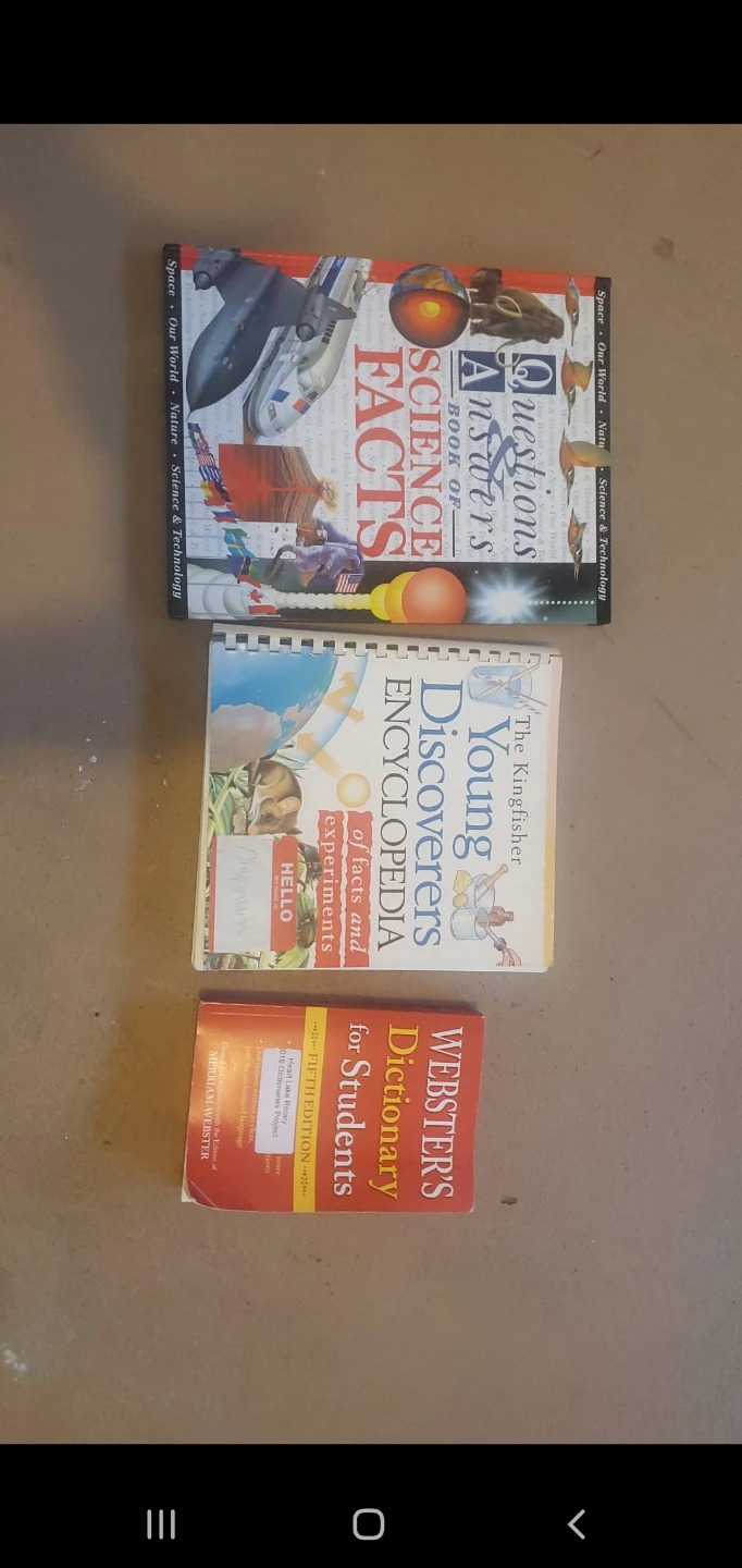 Set of 3 Children's Books: Science Facts, Encyclopedia,etc...