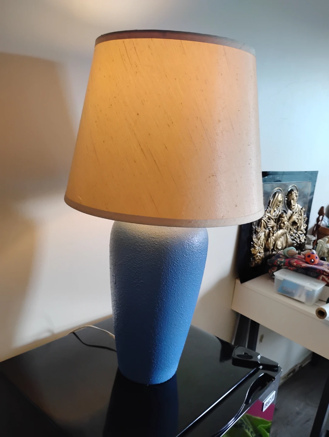 Blue Textured Table Lamp - photo 3