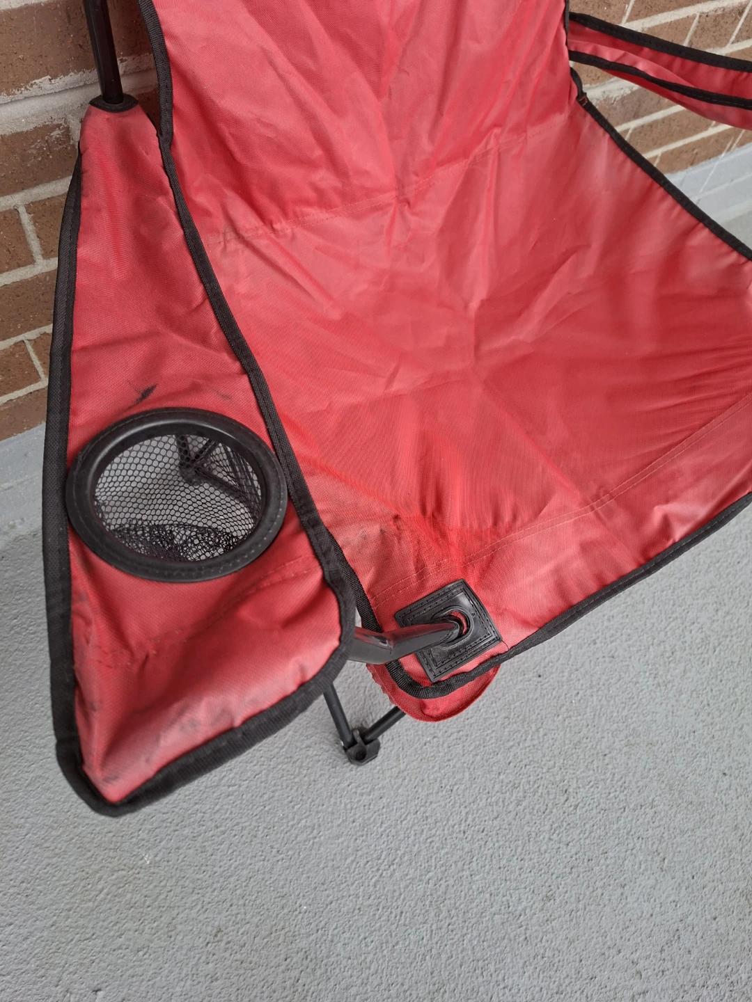 Red Folding Camp Chair with Cup Holder - photo 3