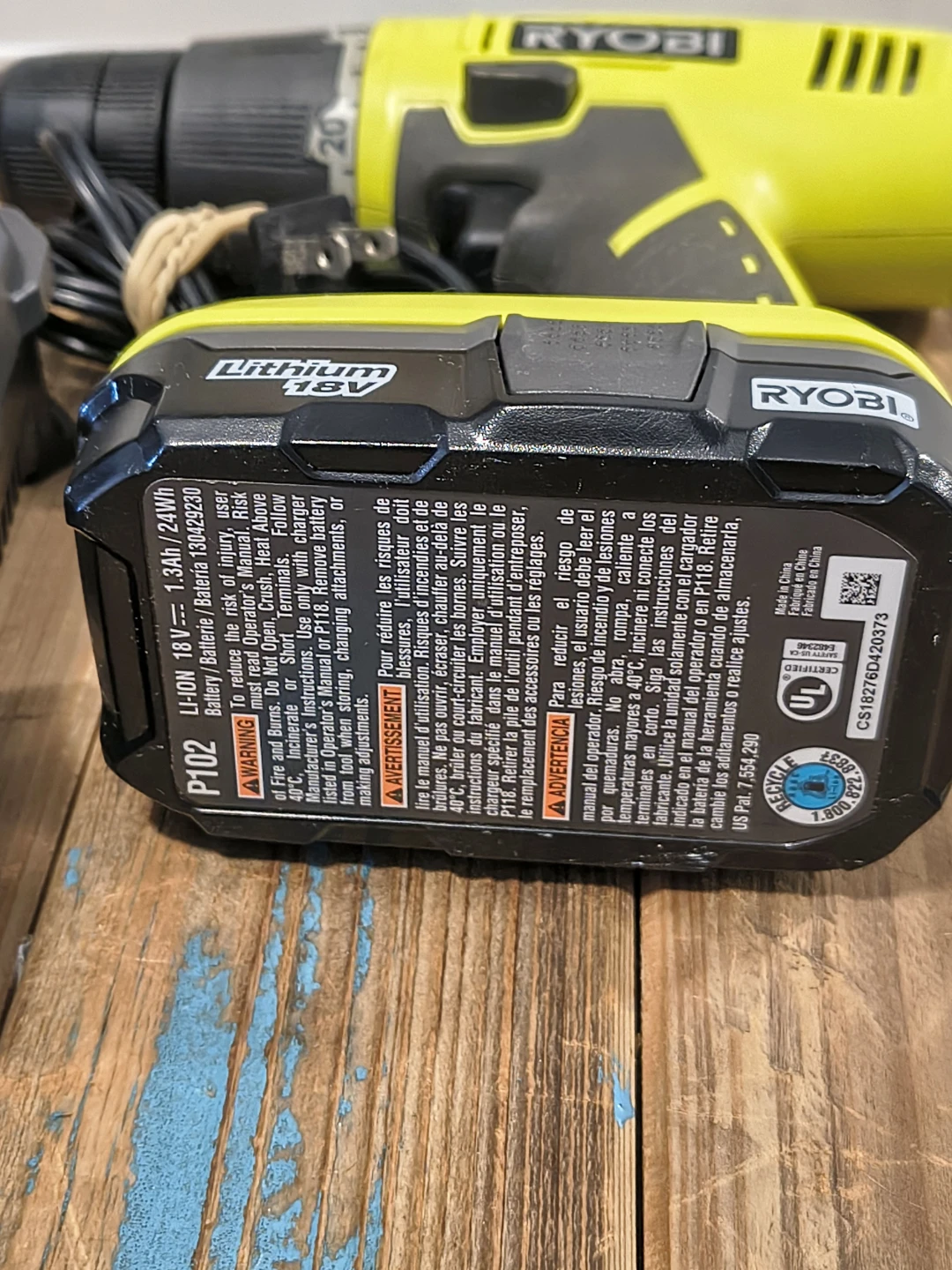 Ryobi P209 18V One+ Drill with Battery and Charger - photo 5