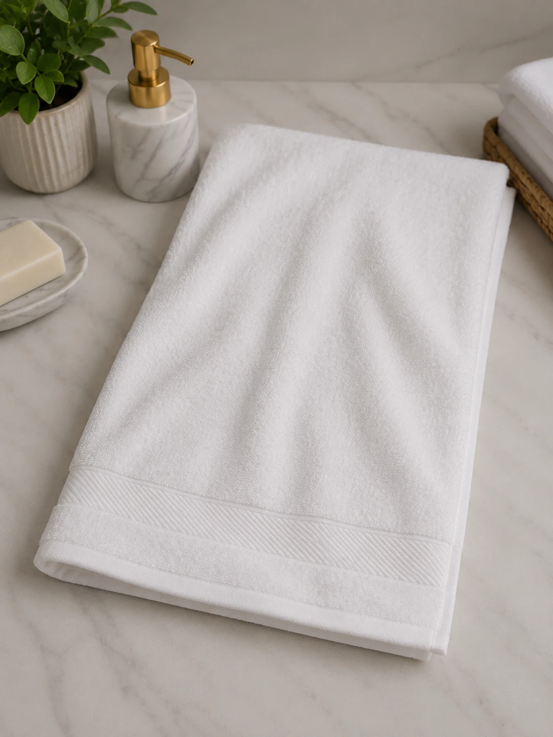 White Bath Towel Set - 5 Piece - photo 5
