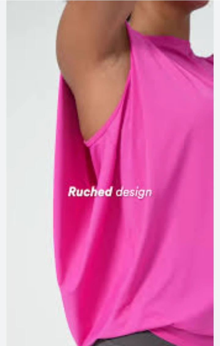 Halara Pink Ruched Design Tank Top