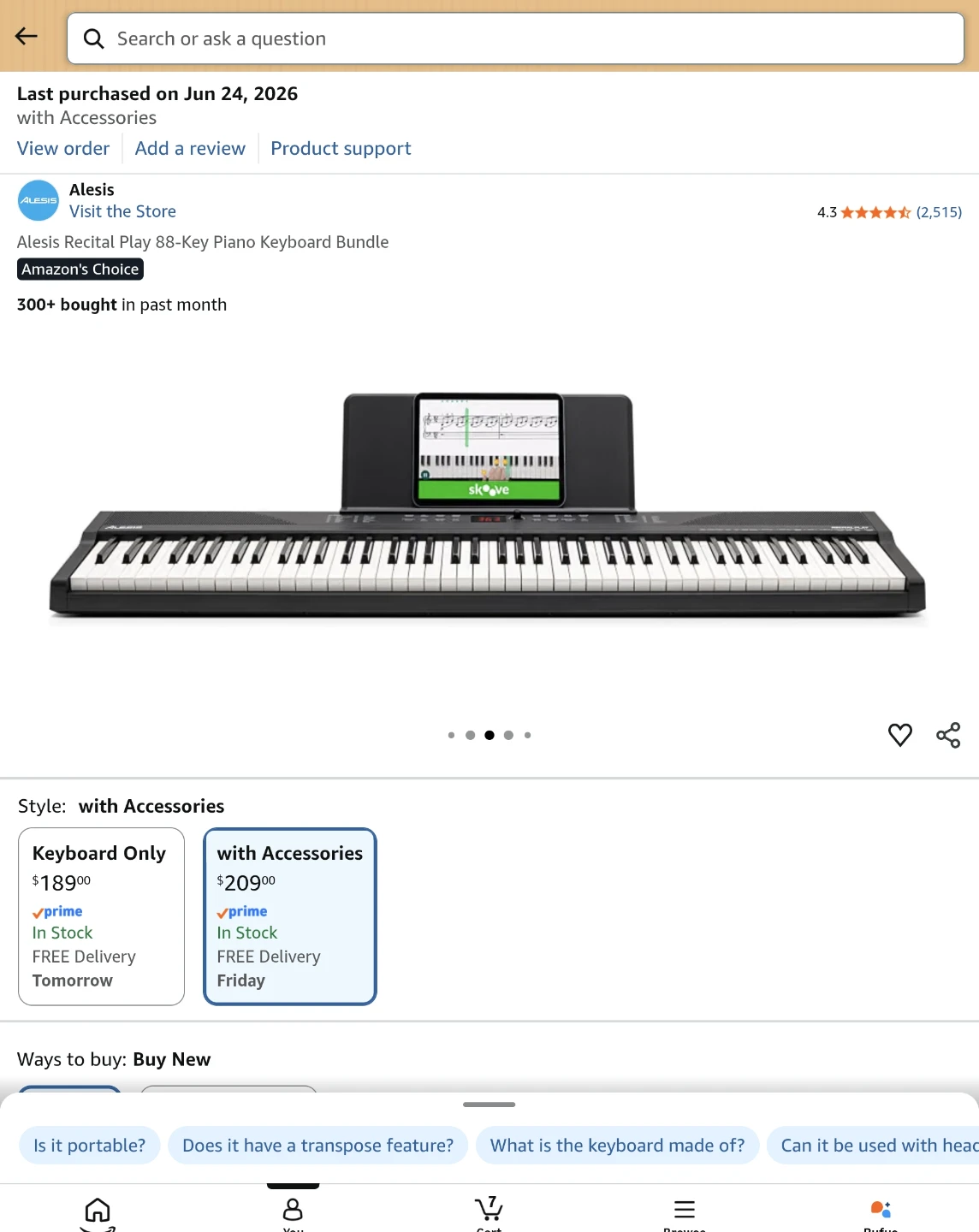 Alesis Recital Play 88-Key Piano Keyboard Bundle - photo 3