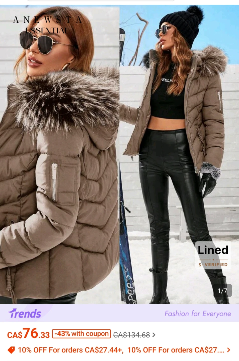NEW Women's Puffer Jacket - Size Small - photo 2