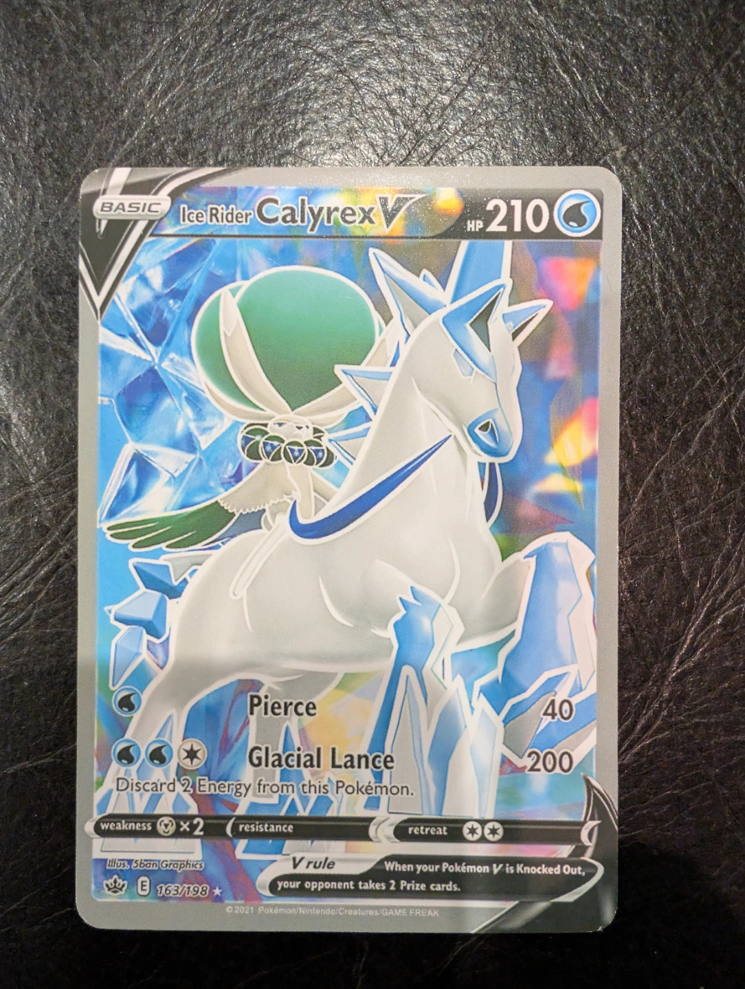 Pokemon Ice Rider Calyrex V Card ( Full Art )