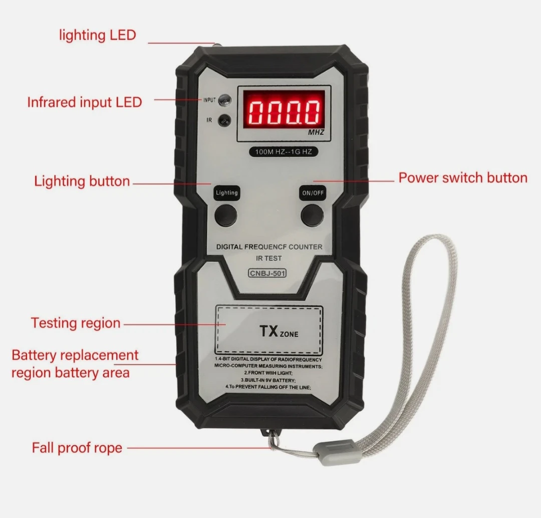 Remote Control Frequency Tester 100MHz‑1GHz Car Key Garage Door - photo 3