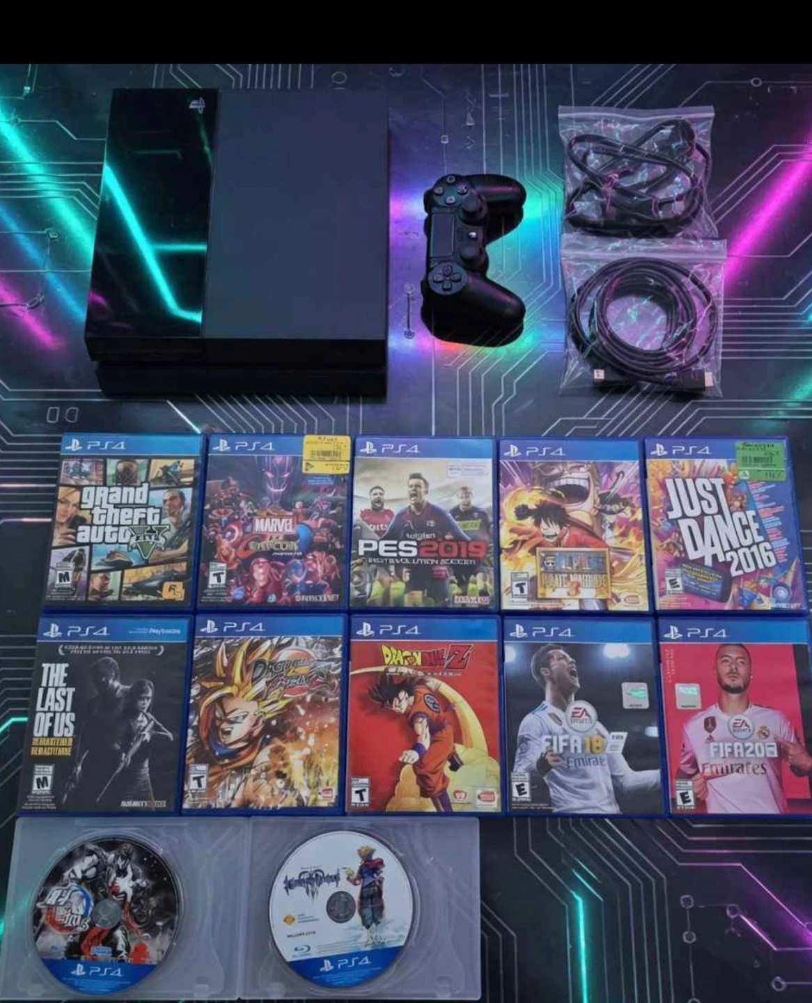 Sony PlayStation 4 Console with Games and Controller - photo 3