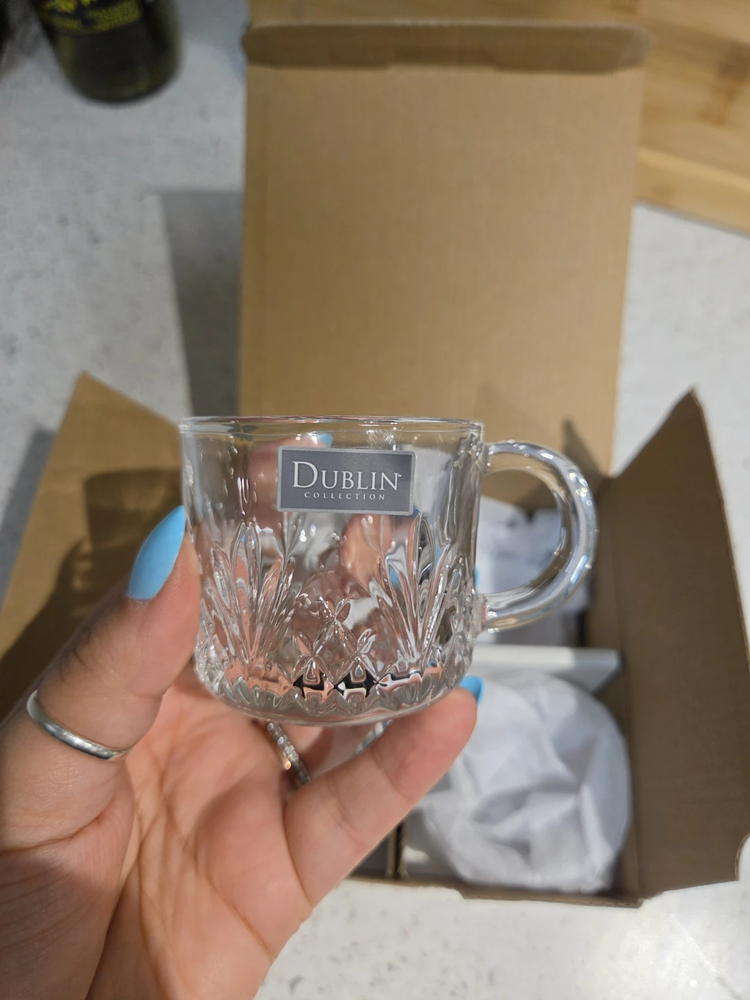 Dublin Collection Crystal Espresso Mugs Set of 4