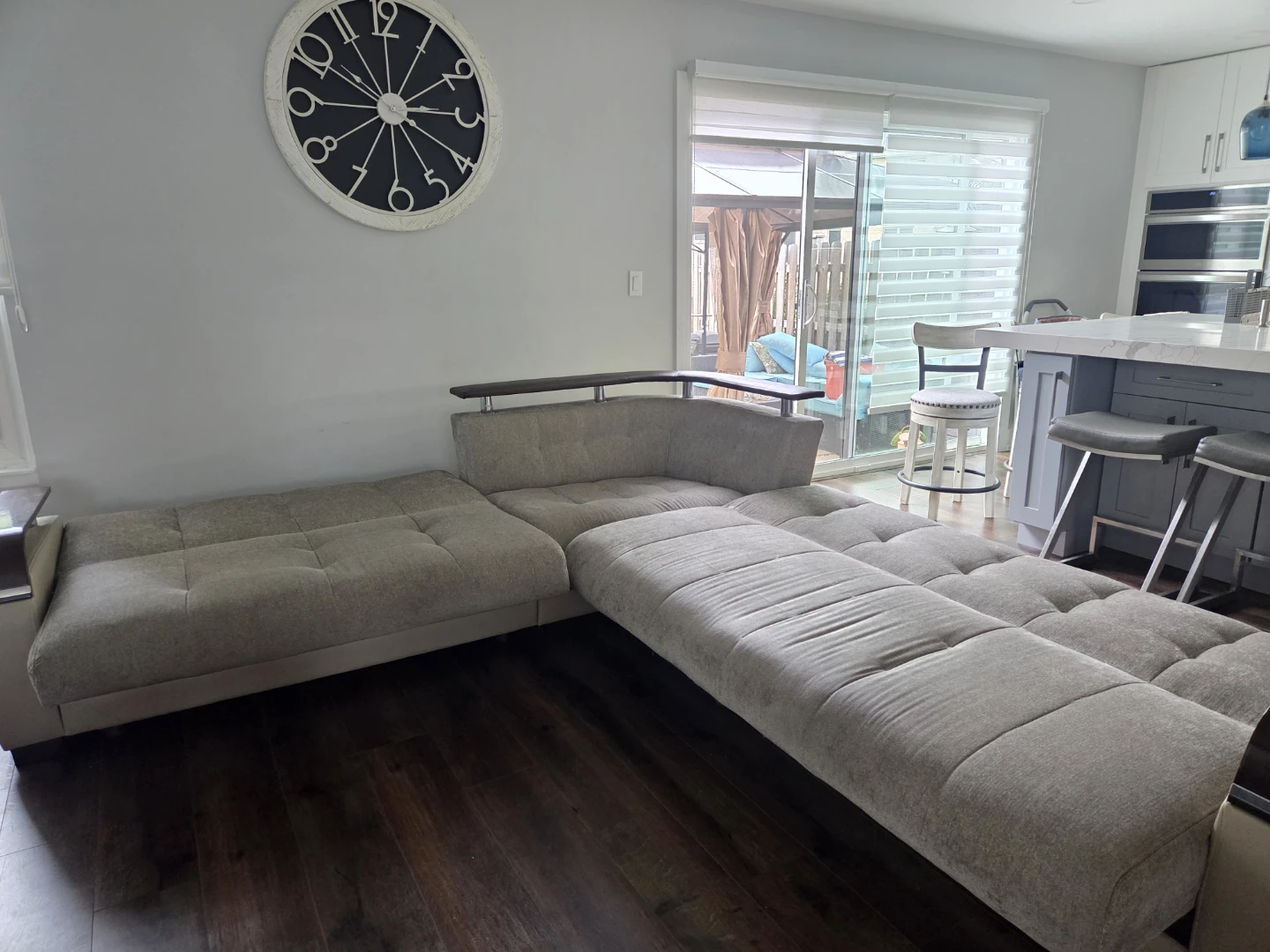 Gray Sectional Sofa with Storage - photo 3