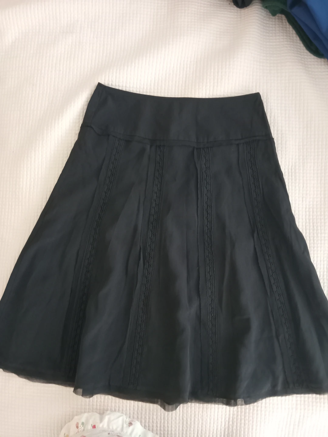 Sandra Azzalossi Black A-Line Skirt - Size 32 - photo 2