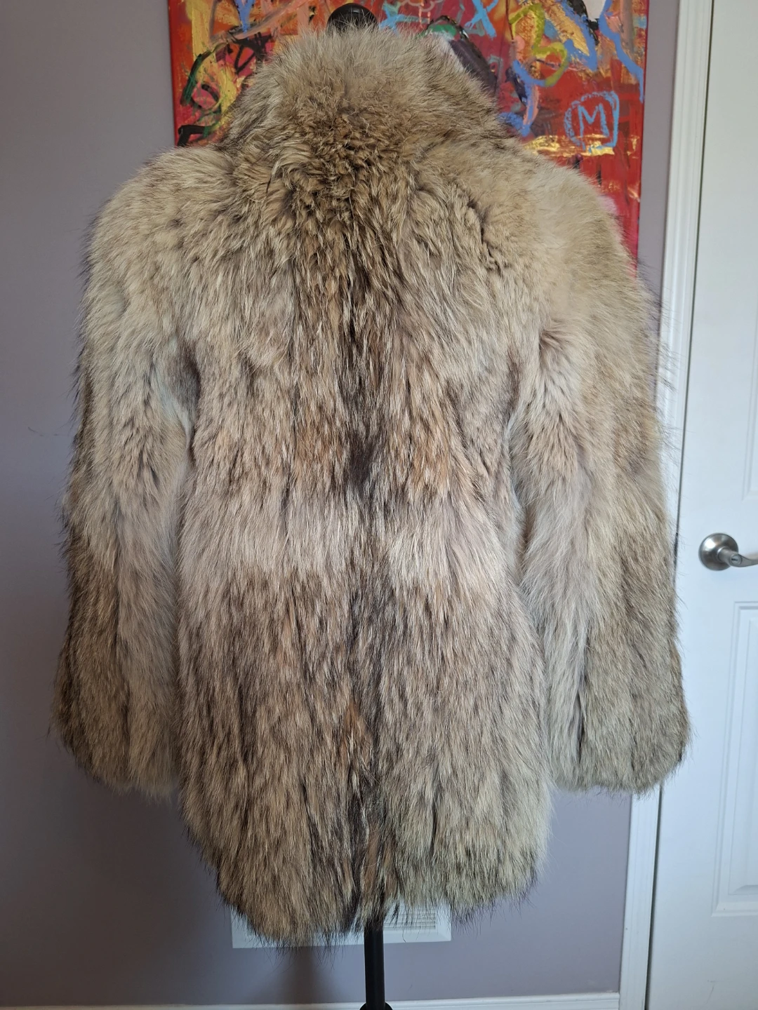 Genuine Vintage Eaton's Natural Fur Jacket | Large Shawl Collar - photo 5