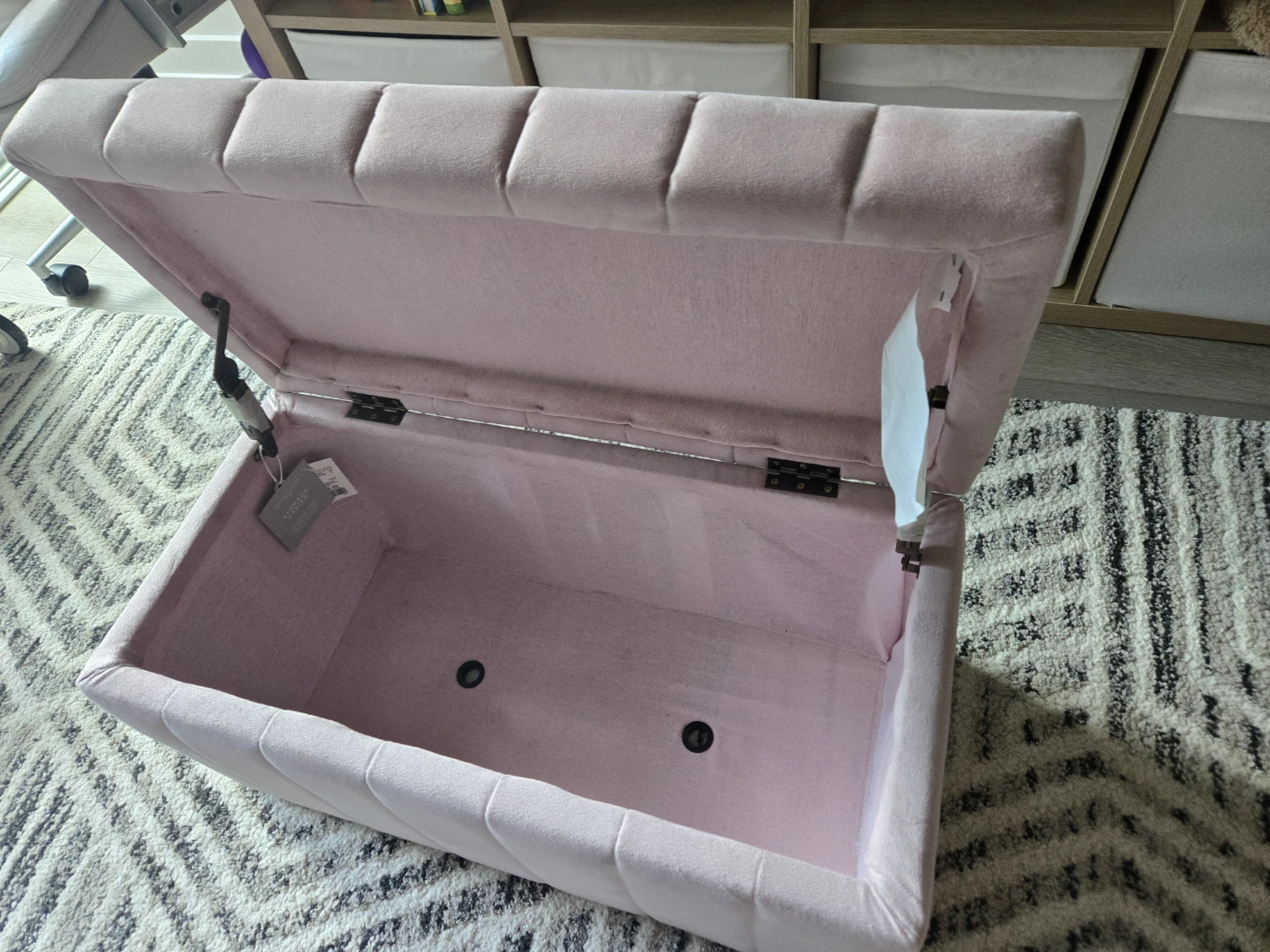Pink Storage Ottoman - photo 2