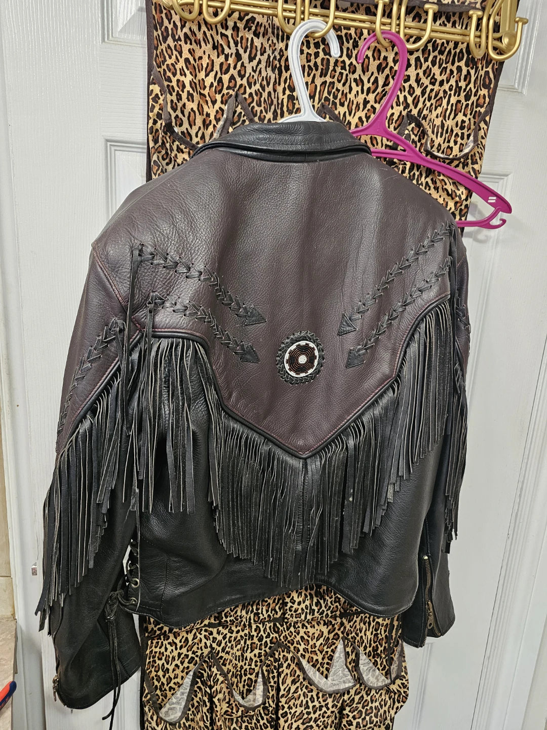 Leather Jacket with Tassles - photo 2