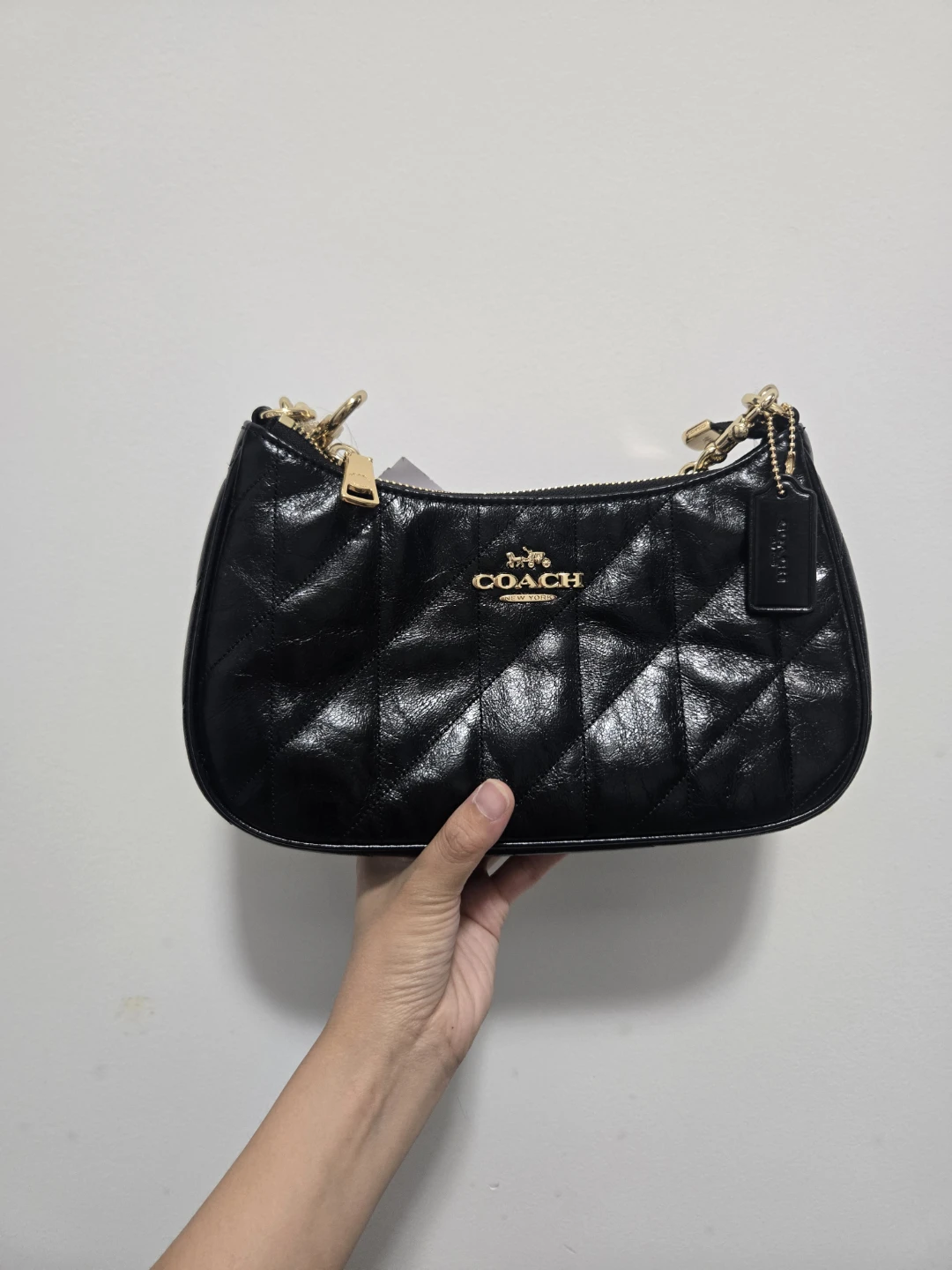 Coach Quilted Leather Shoulder Bag - Black - photo 2