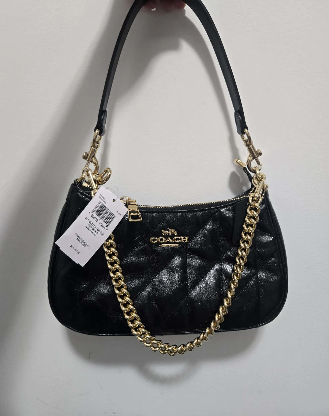 Coach Quilted Leather Shoulder Bag - Black - photo 3
