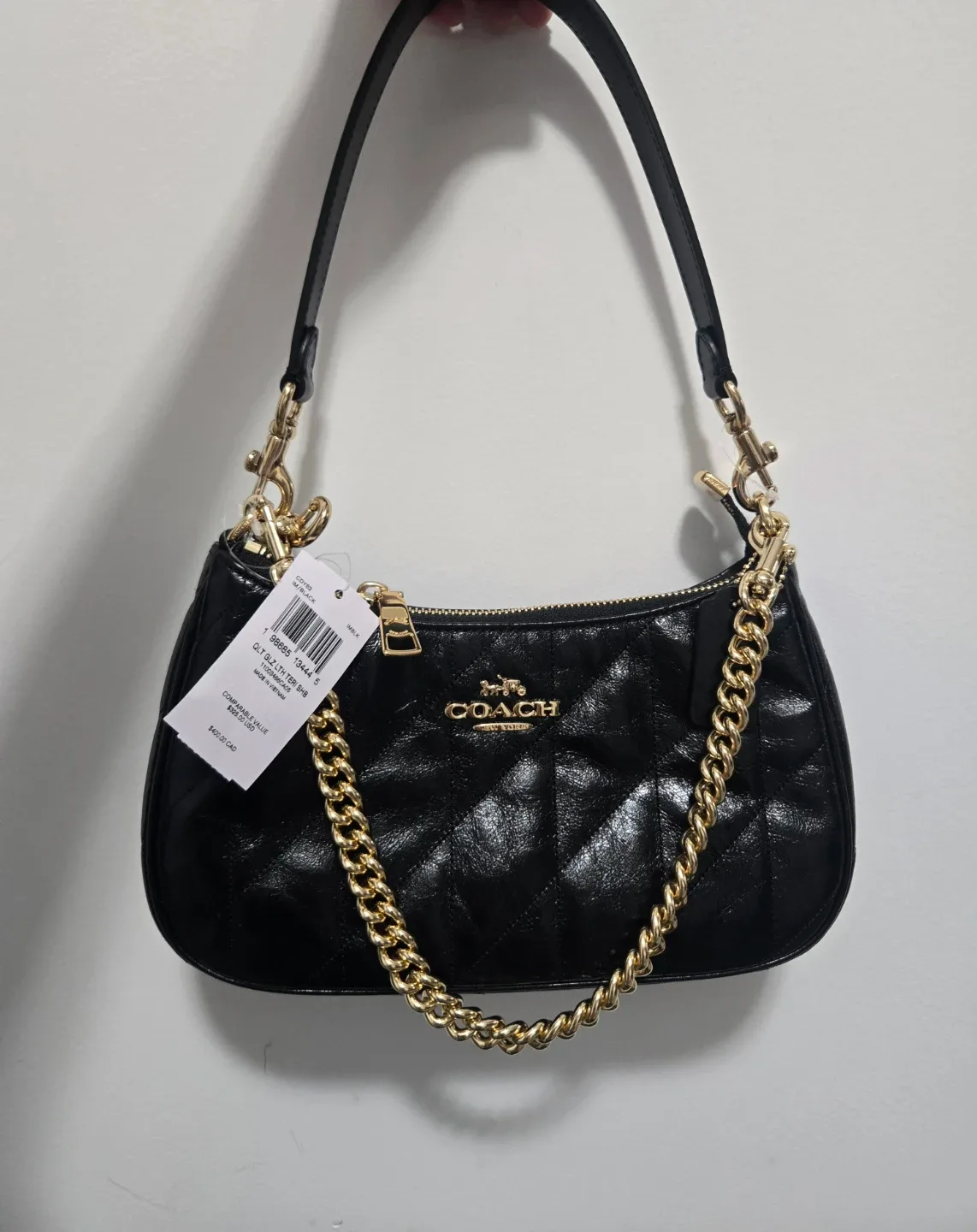 Coach Quilted Leather Shoulder Bag - Black - photo 3