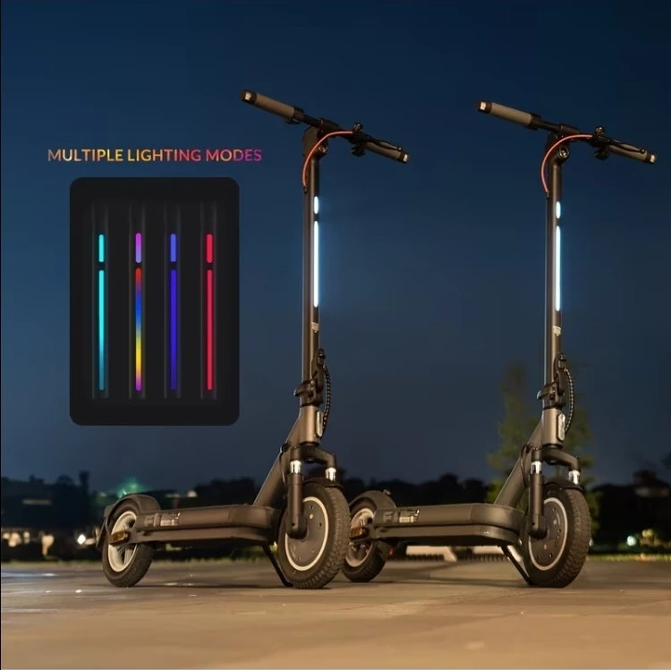 Electric Scooter with Multiple Lighting Modes