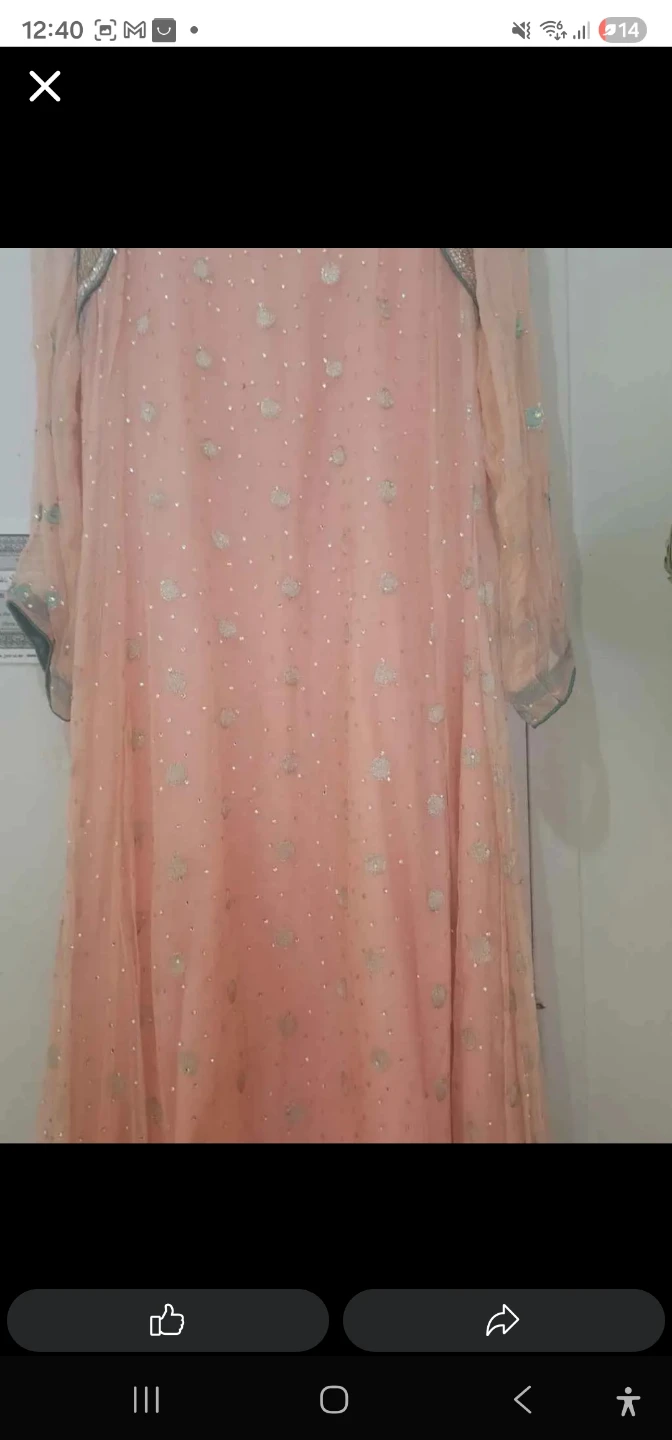 Women's Peach Embellished 3 peace  size large - photo 2