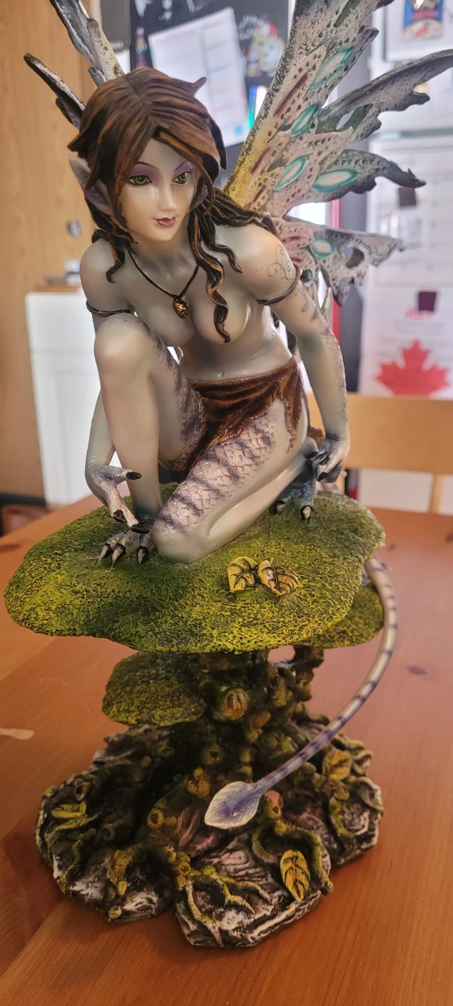 Fairy Figurine Statue with Dragon Tail - photo 3
