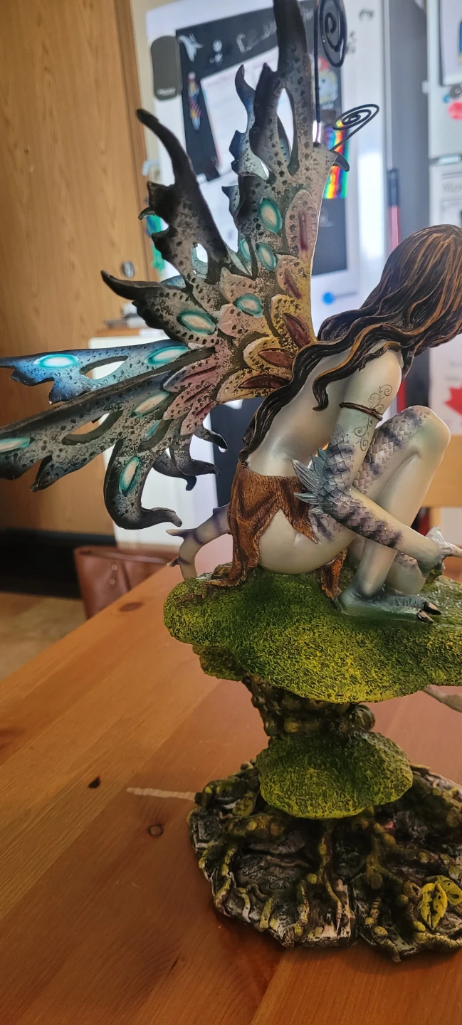 Fairy Figurine Statue with Dragon Tail - photo 4