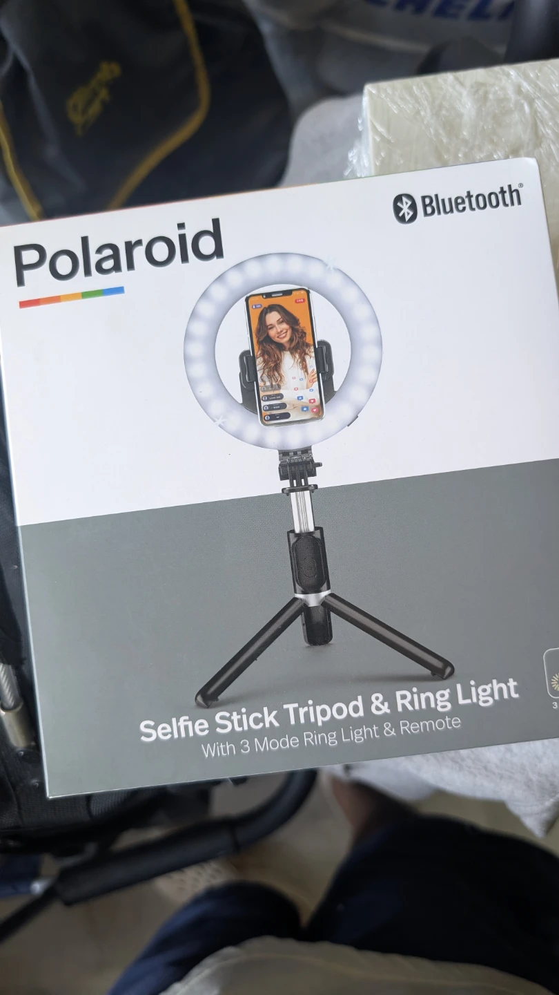 Polaroid Selfie Stick Tripod & Ring Light