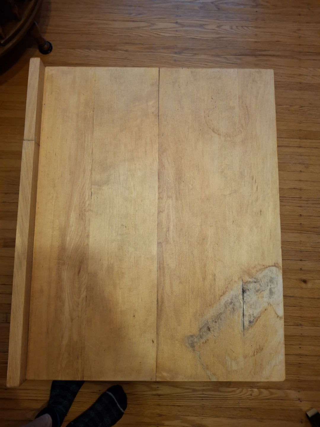 Wooden Side Table with Drawer and Cabinet - photo 4