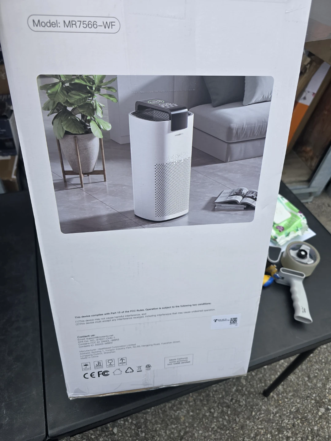 MORENTO Smart Portable Air Purifier MR7566-WF