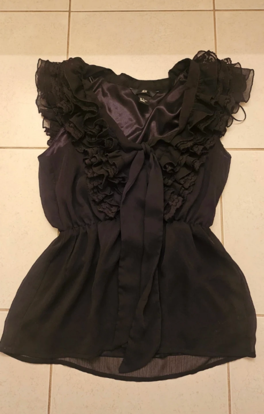 H&M black party blouse