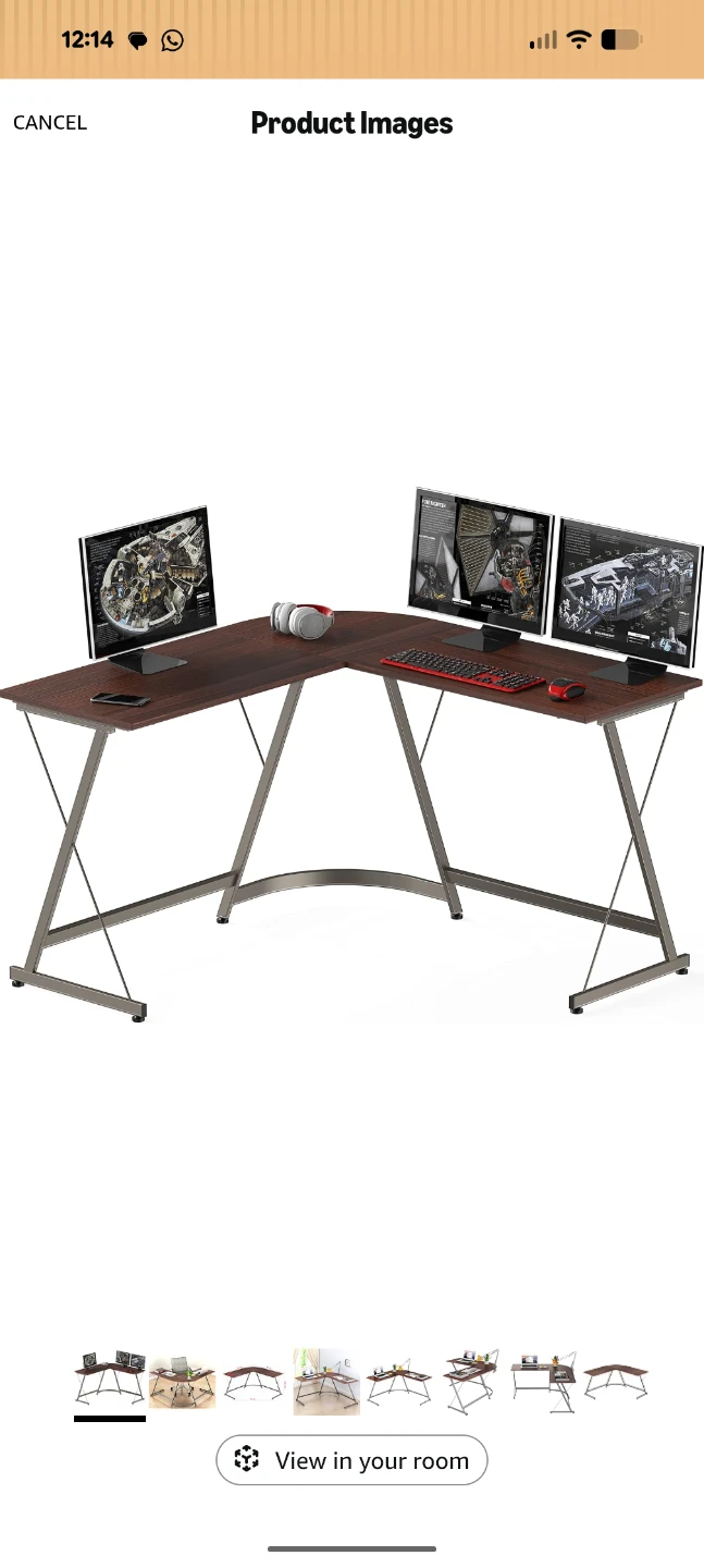 L-Shaped Corner Desk with Monitor Stand - photo 2