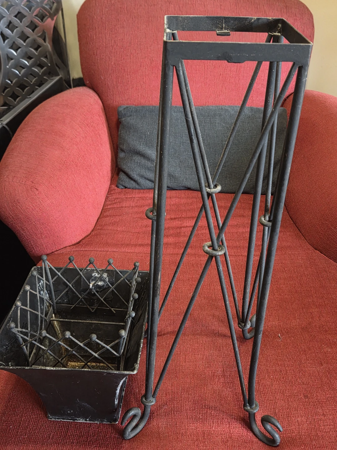 Rare Vintage plant stand and  removable  pla nter - photo 5