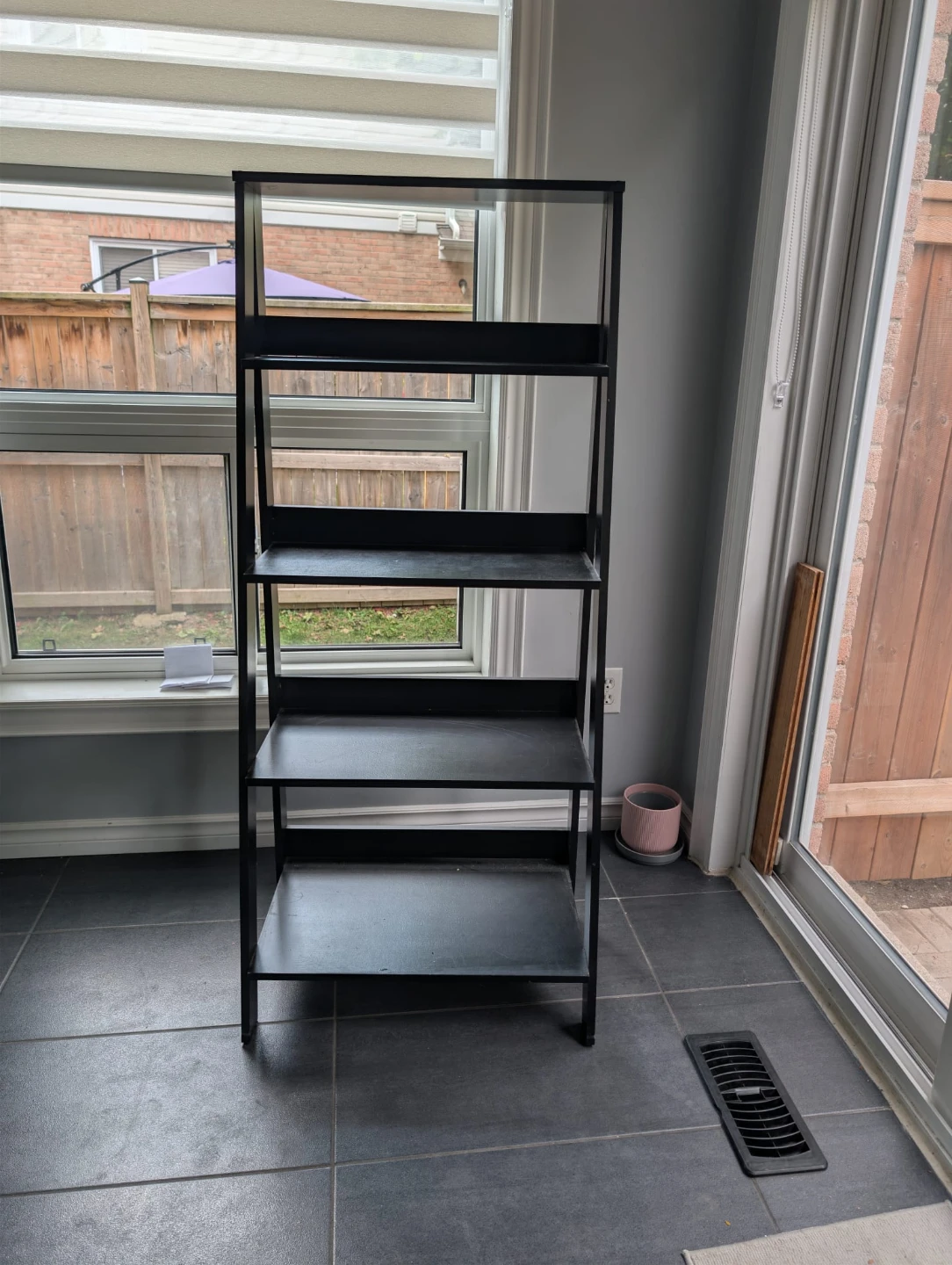 Black 5-Tier Ladder Shelf - photo 3