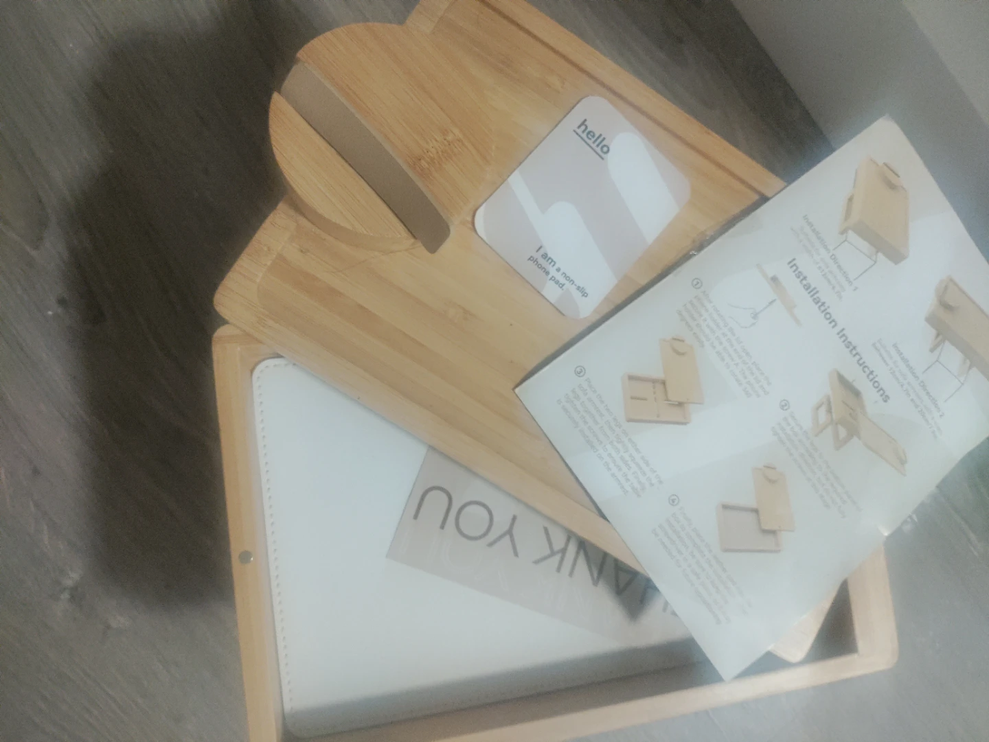 Wealone Mini Bamboo Sofa Armrest Table - photo 2