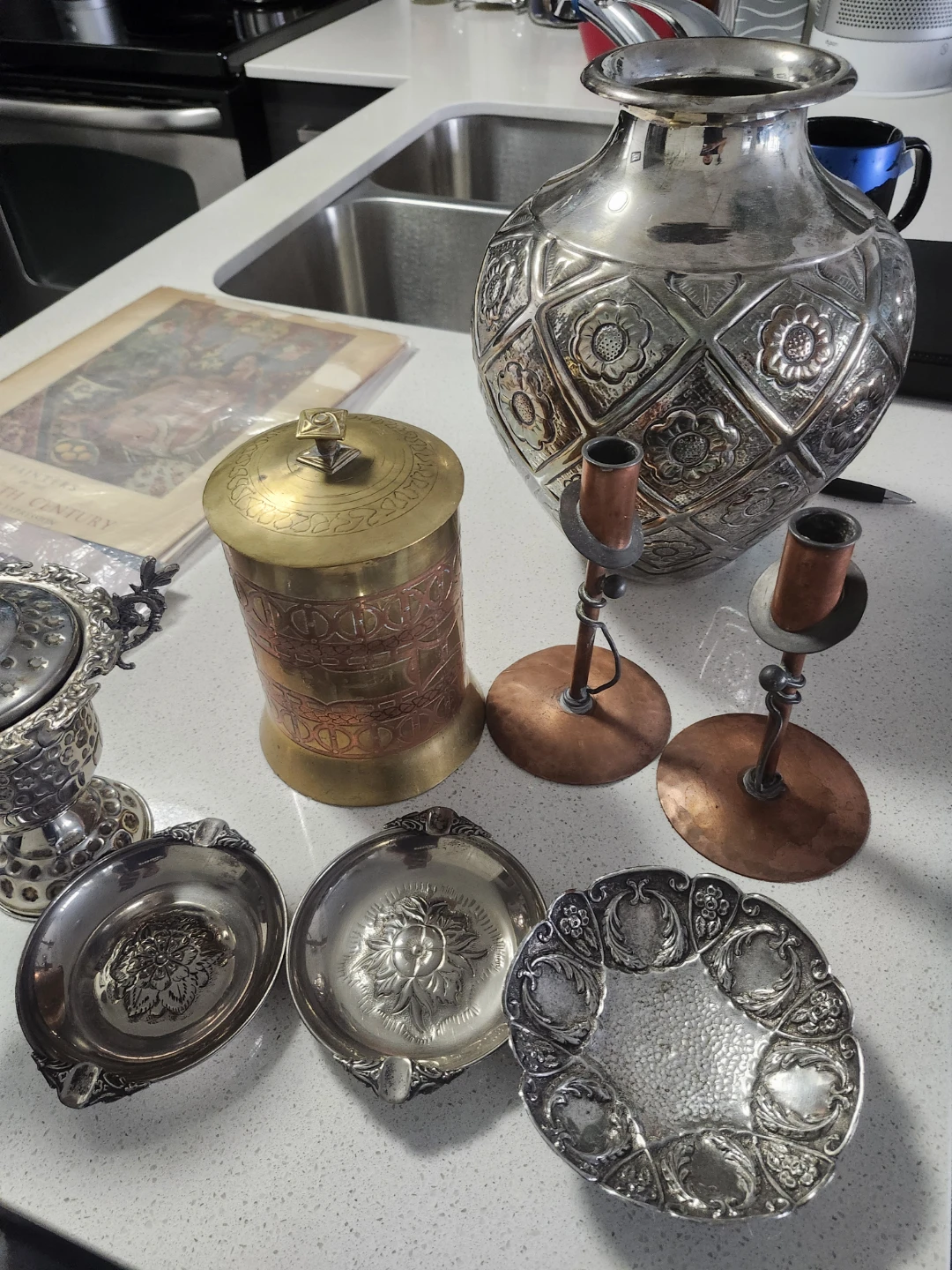 Vintage Decorative Metal Vase - photo 2