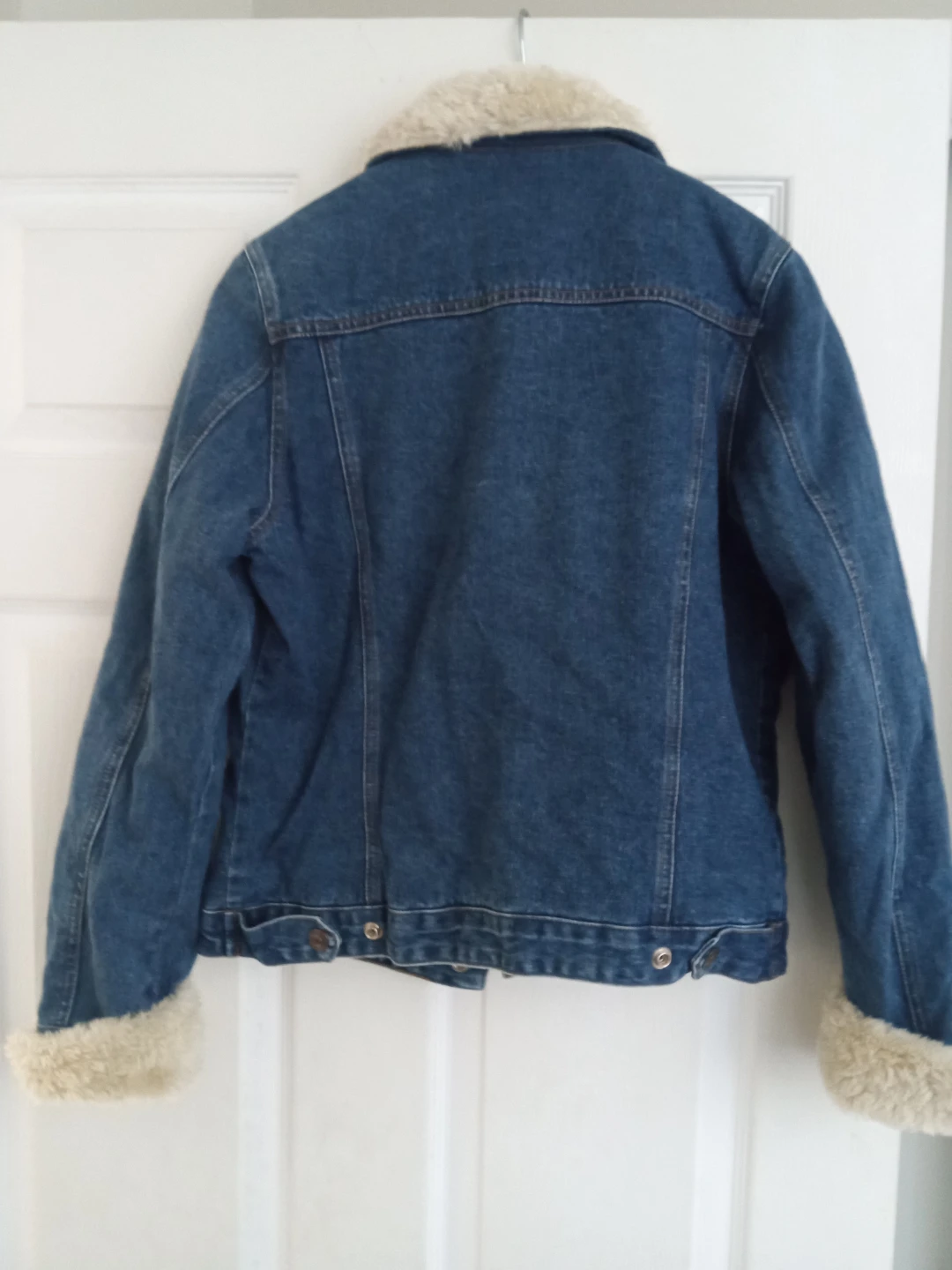 Roxy Jean Denim Jacket with Faux Fur Collar and Cuffs - photo 3