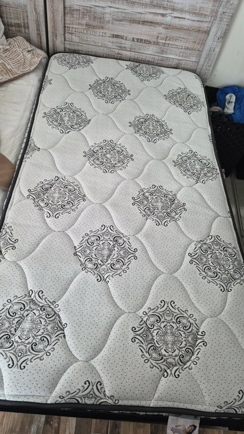 Twin Mattress with Grey Pattern