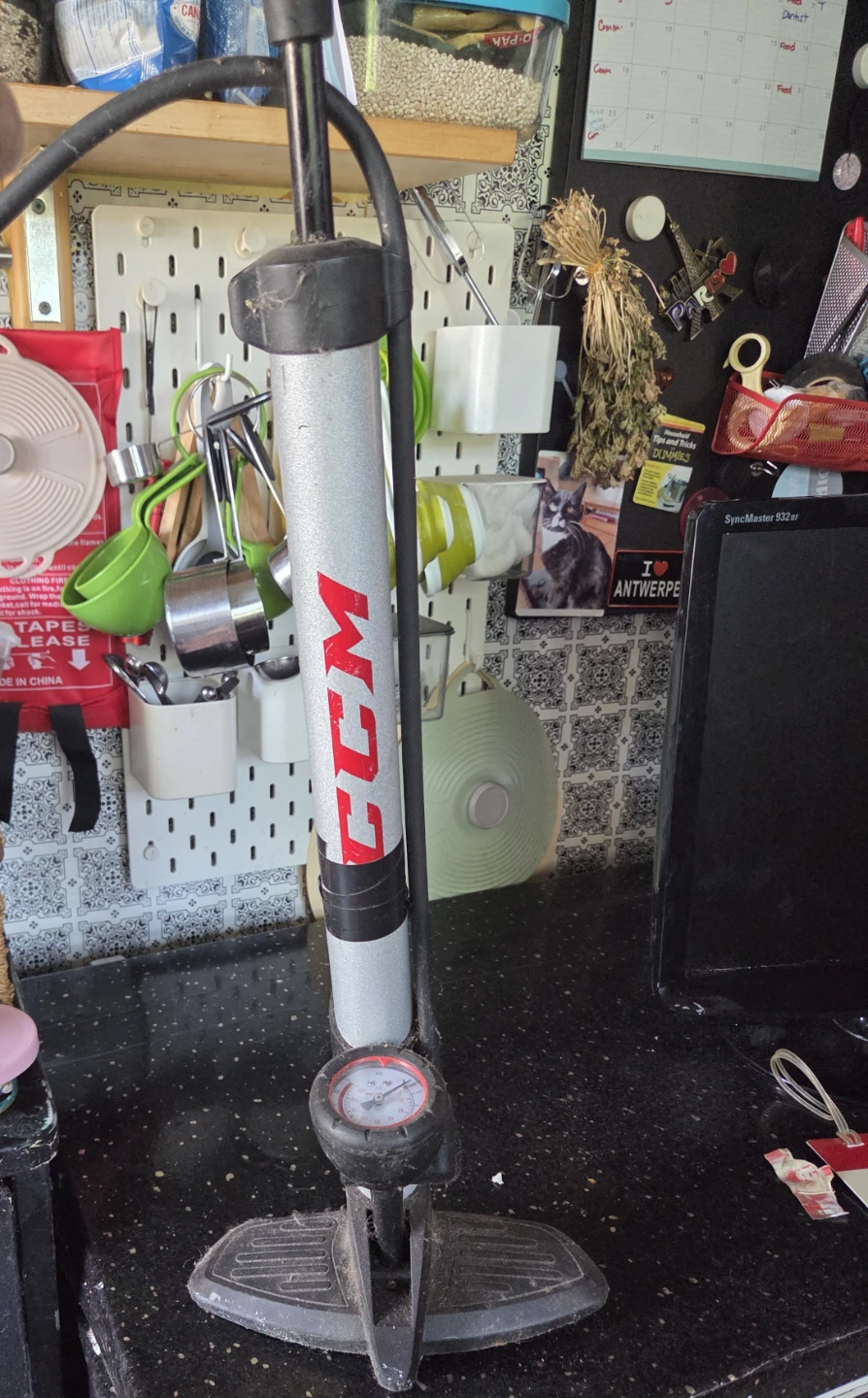 CCM Floor Bike Pump with Gauge