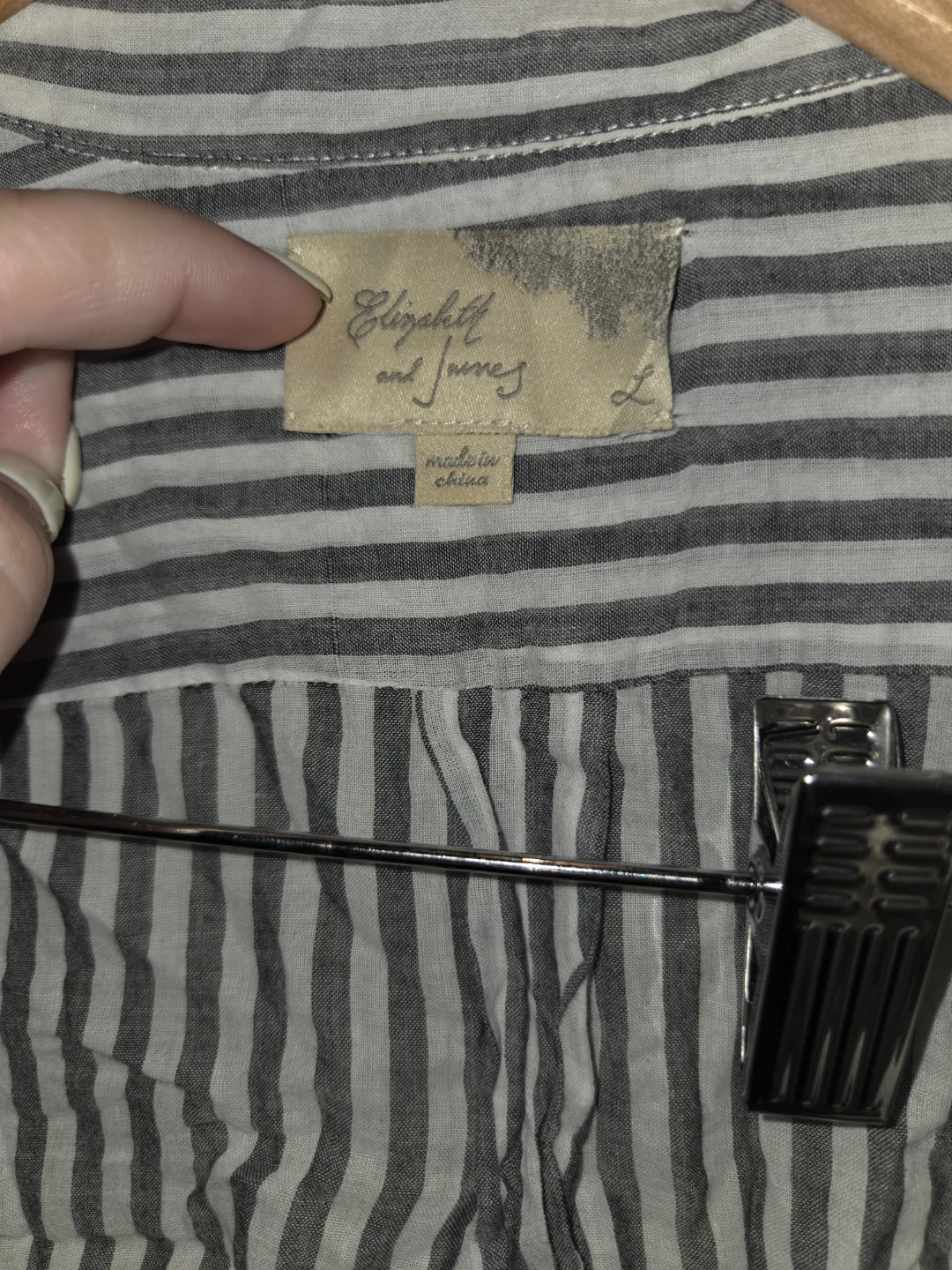 Elizabeth and James Striped Button-Up Shirt - photo 3