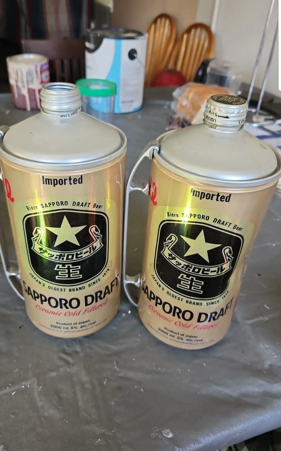 Sapporo Draft Beer Cans - 2000ml Each