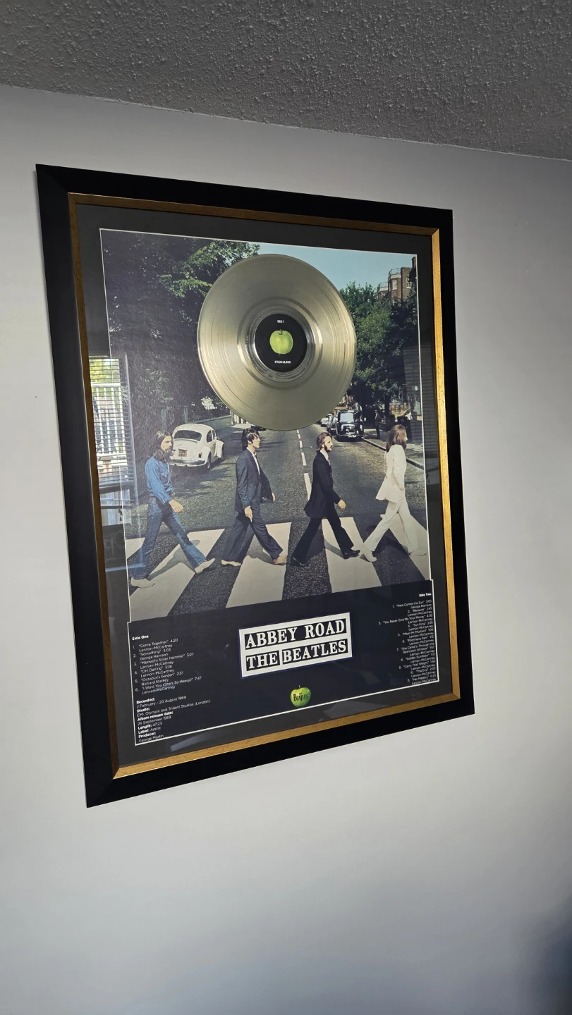 The Beatles Abbey Road Framed Gold Record