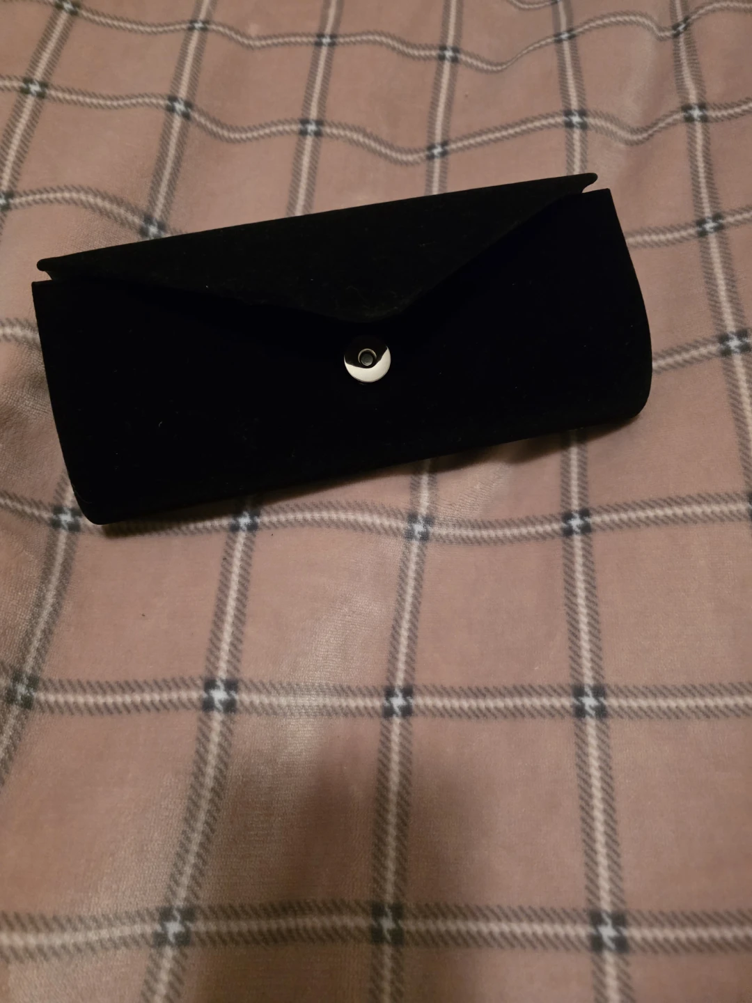 Black Velvet Clutch with Silver Chain - photo 2