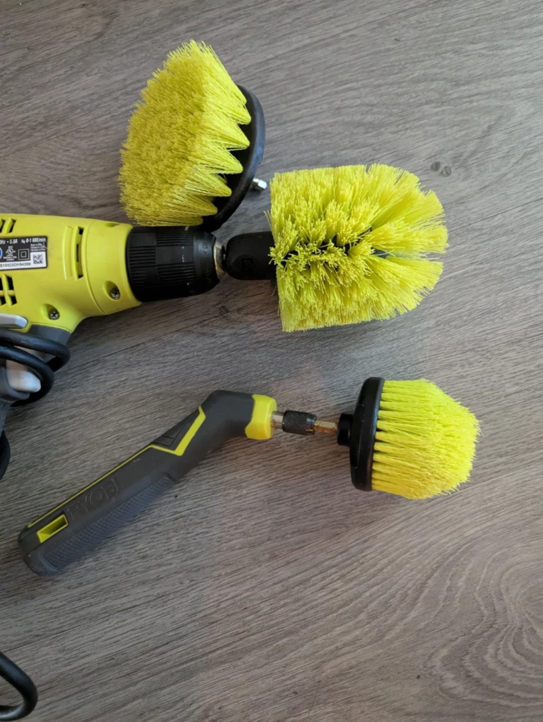 Ryobi Corded Drill with Cleaning Brush Attachments - photo 5