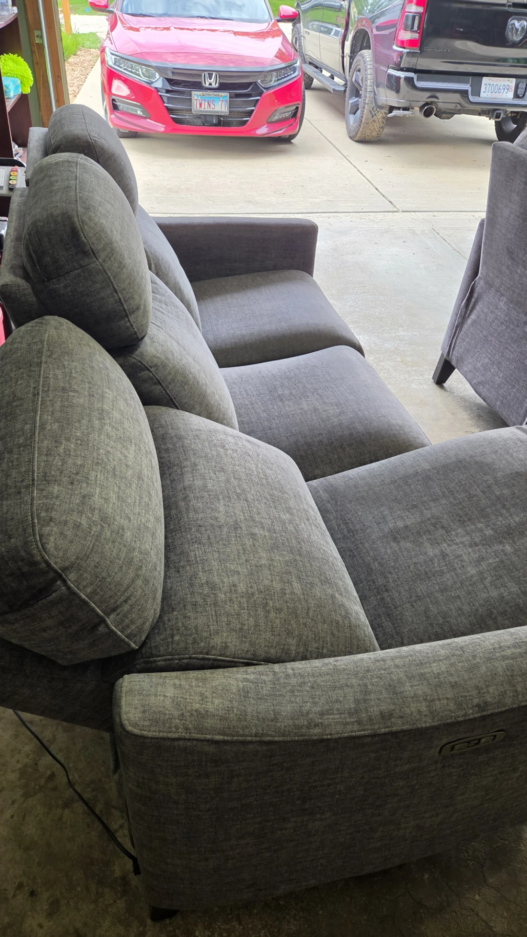 Power recliners, sofa and love seat
