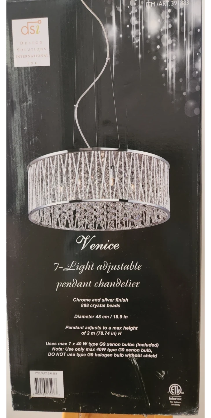 7-light adjustable pendant chandelier - photo 2