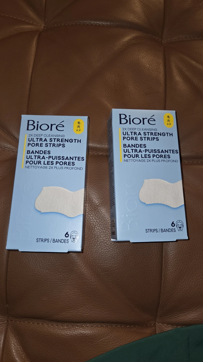 Biore Ultra Strength Pore Strips - 2 Boxes of 6 Strips