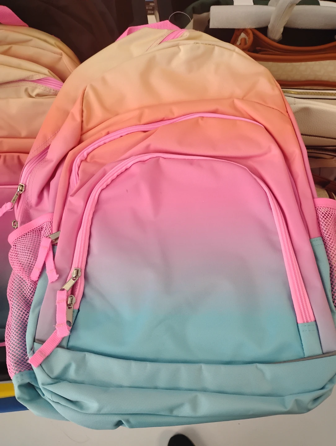 Ombre Pink and Blue Backpack