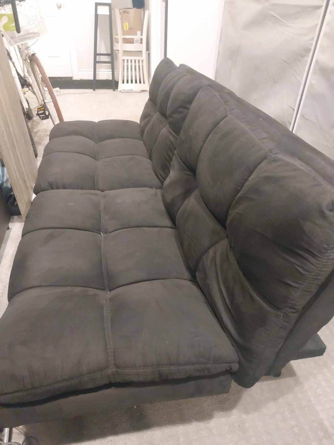 Dark Gray Futon Sofa Bed