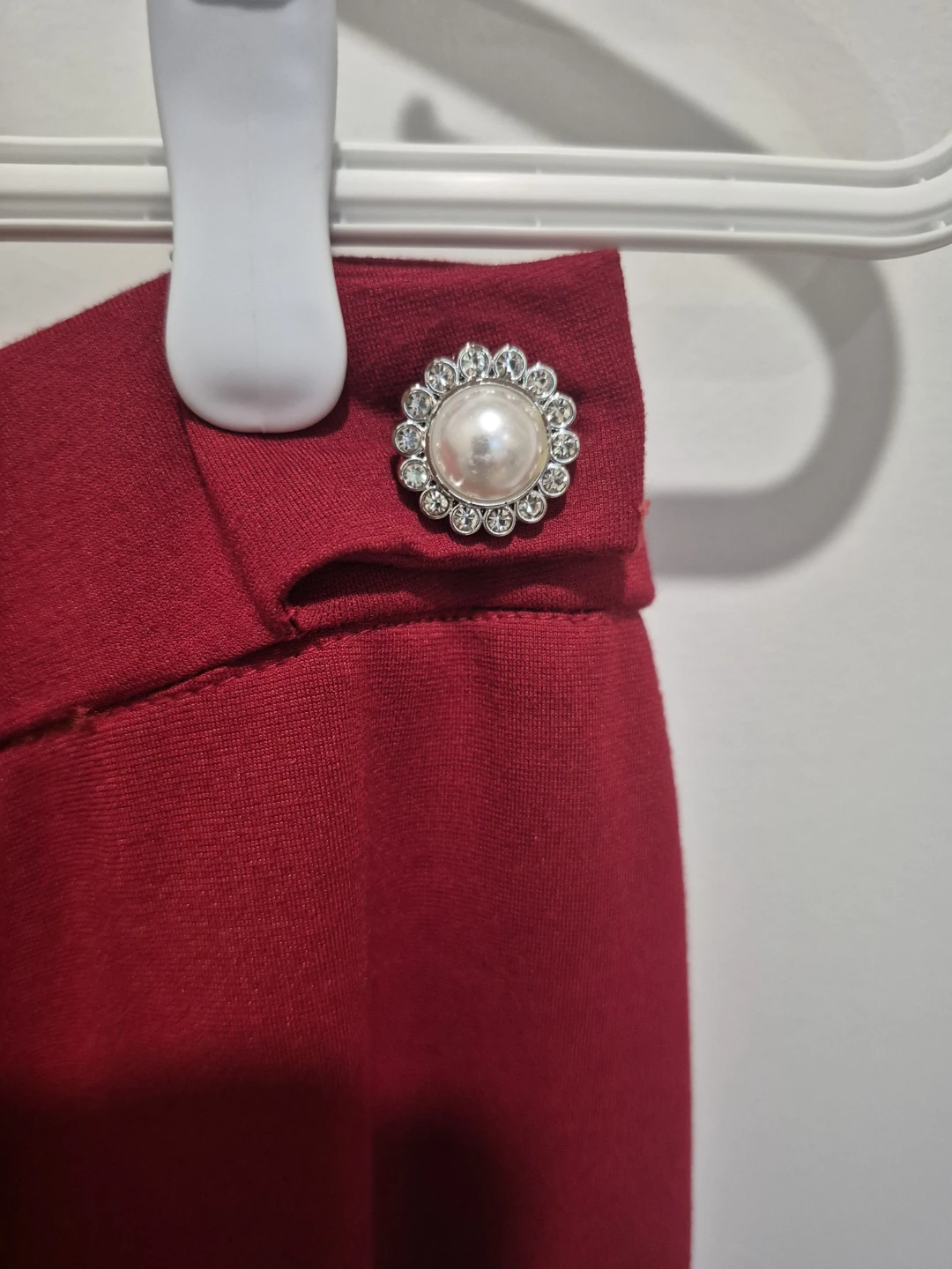 Lily Morgan Red Pants with Pearl Button Accents - photo 3